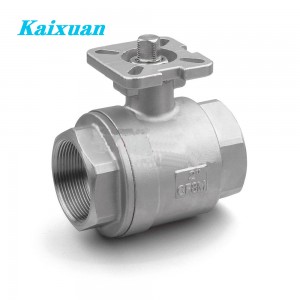 Wholesale Dealers of Npt To Bsp Adaptor - 2PC Ball Valve with Mounting Pad  – Kaixuan