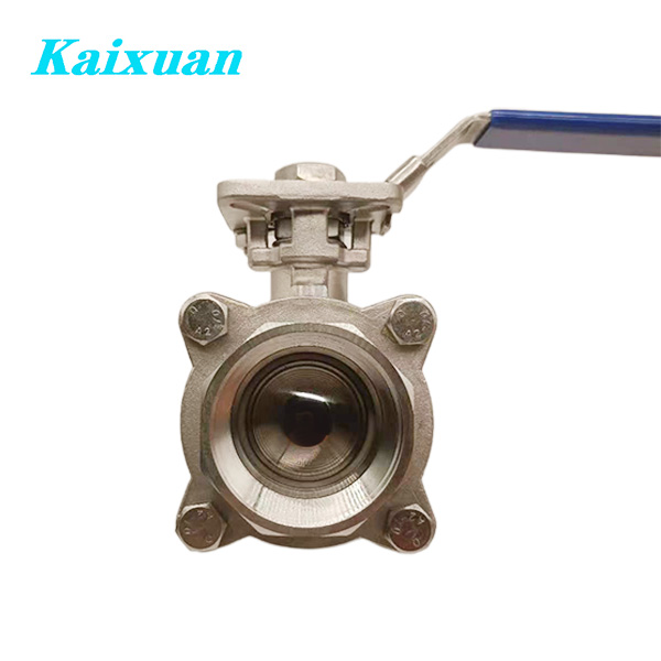 Best Price on Threaded Adapters - 3PC Mounting Pad Ball Valve with handle – Kaixuan detail pictures