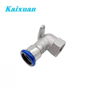 90° Female Short Elbow M-Contour With Wall Plate Press Fittings