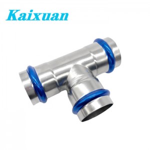 Equal Tee V-Contour Press Fittings