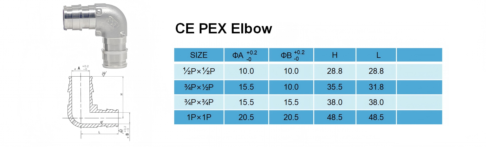 PEX Elbow 90° CE