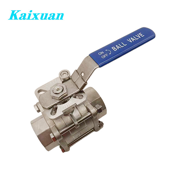Best Price on Threaded Adapters - 3PC Mounting Pad Ball Valve with handle – Kaixuan detail pictures