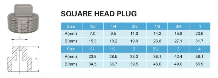 square head plug