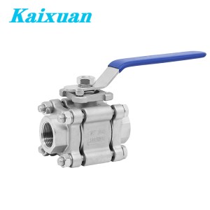 2000PSI 3PC Ball Valve With Mounting Pad